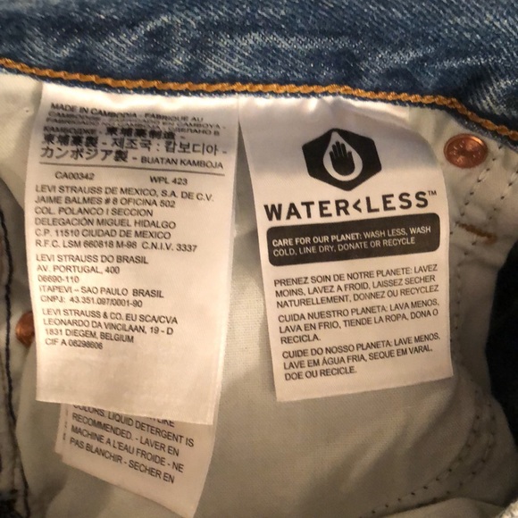 Basically new Levi’s Wedgie 100% cotton straight fit ripped jeans size 28 - Picture 4 of 10